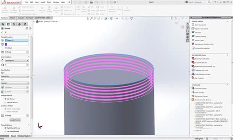 Thread in SolidWorks 的图像结果