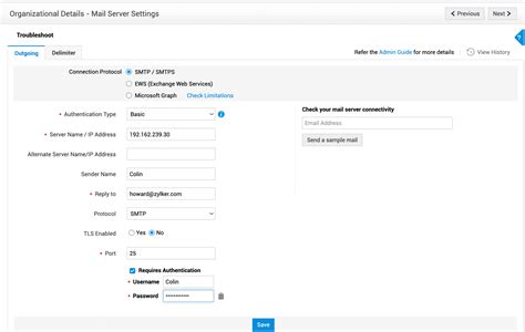Image result for Outgoing Email Server Settings