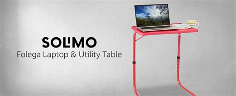 Amazon Brand - Solimo Swerve Height Adjustable Laptop & Utility Table ...