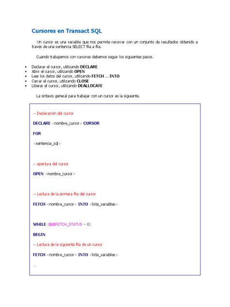 Cursor En SQL Server 的图像结果