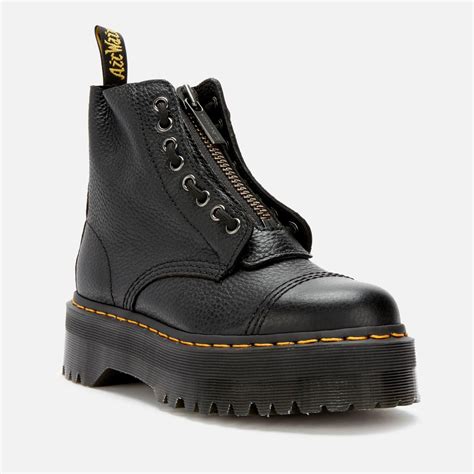 Dr. Martens Sinclair Leather Zip Front Boots in Black - Lyst