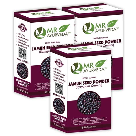 MR Ayurveda 100% Organic Jamun Seed Powder | Jamun Seed Powder for Hair ...