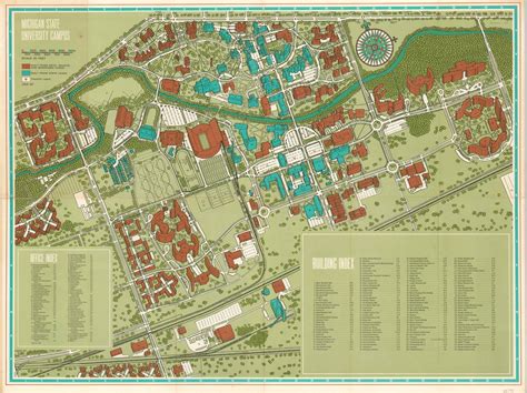 Michigan State University Campus - Curtis Wright Maps