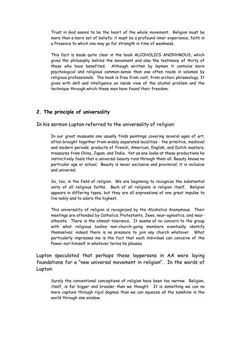 UNITARIANISM AND ALCOHOLICS ANONYMOUS | PDF