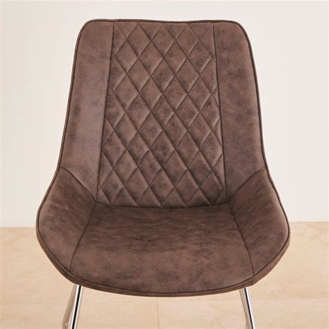 Buy Alexis Brown Textured Fabric Dining Chair - Set of 2 from Home ...