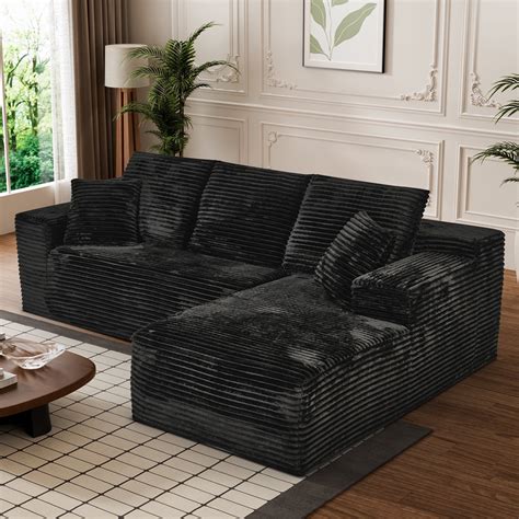 Modular Sectional Sofa Cloud Sectional Couch, 107" Comfy Fluffy L ...