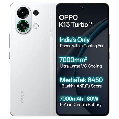 Buy Oppo K13 Turbo 128 GB, 8 GB RAM, White Knight Online at Best Price