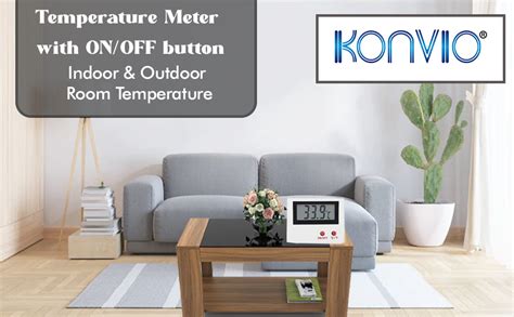 KONVIO Plastic Temperature Meter With ON/OFF Button. Aquarium ...