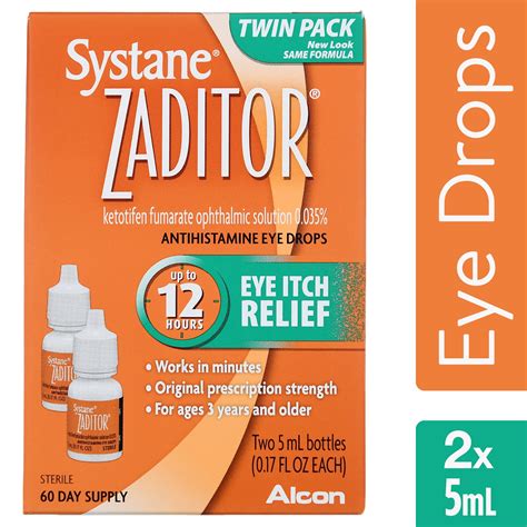 Zaditor Antihistamine Eye Drops, Allergy Symptom Relief, 5 ml, 2 Pk – Walmart Inventory Checker ...
