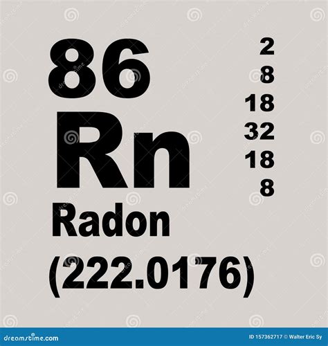 Periodic Table of Elements: No. 86 Radon Stock Illustration ...