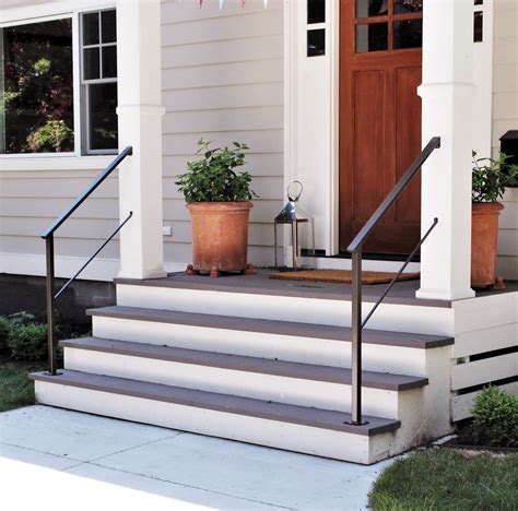Exterior Handrails For Porches My Finished Front Porch Steps And