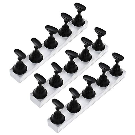 TinaWood Acrylic Fingernail DIY Nail Art Display Stand Training Finger ...