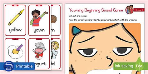 Grade R English - Phonics - Printable Game: Y Sound