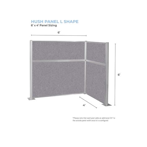 Versare Hush Panel Cubicle Kit Workstation Partition Walls Sound ...