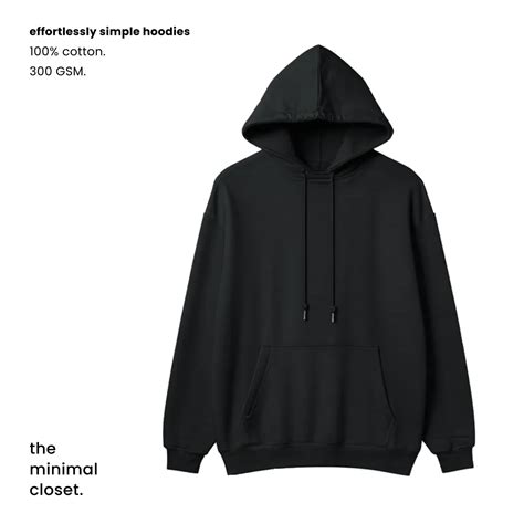 THE MINIMAL COZY HOODIE [100% Cotton] [300 GSM, Fleece Inside] – The ...