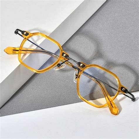 Vintage Square Titanium Glasses Frame Optical Spectacles Eyewear For U ...