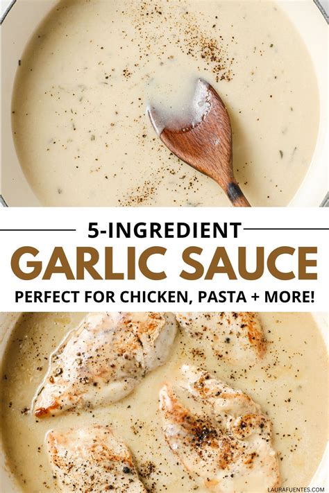 5-Ingredient Creamy Garlic Sauce | Garlic sauce recipe, Homemade sauce ...