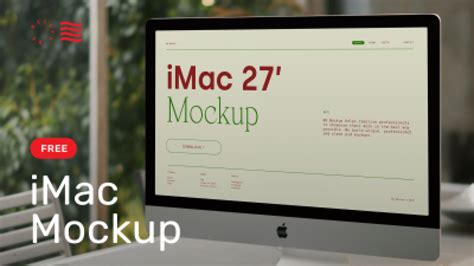 Free iMac in Home Office Mockup | Figma