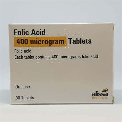 Folic Acid 400 mcg Tablets - 90 Tablets Pregnancy Aid support (Brand May Vary)