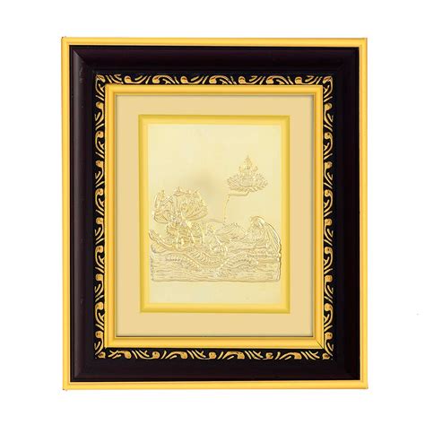 Buy Vishnu ji Gold Plated Photo Frame | Lord Vishnu Gold Plated ...