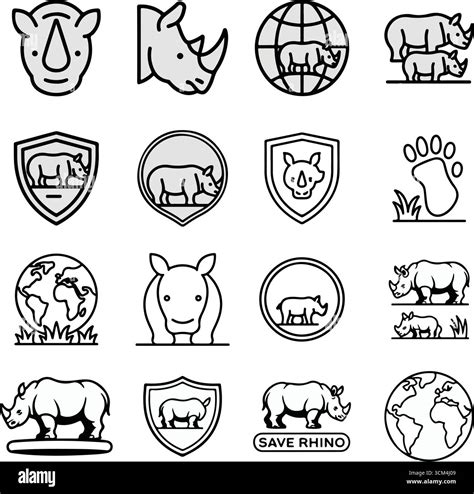 Wildlife head icons Stock Vector Images - Alamy