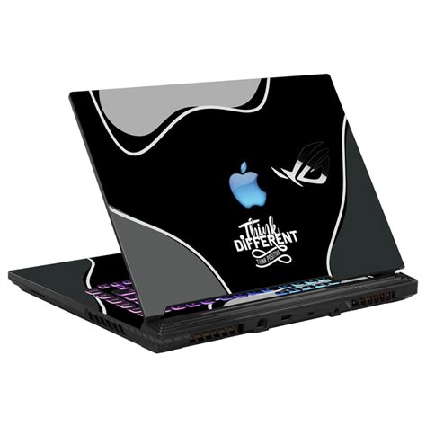 Buy 3M Material Textured Embossed Laptop Skin - Apple Blue Logo Think ...