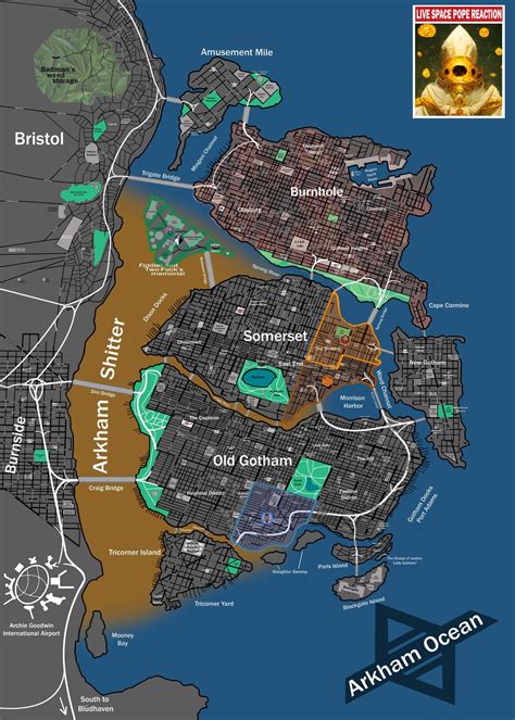 map of Gotham city but the most upvoted comment gets to add or change something until i forget ...