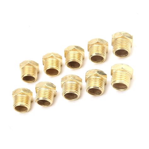 Buy Brass Muffler, Brass Silencer 50Pcs Flat Head Pneumatic Muffler ...