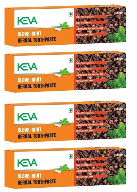 Buy Clove mint herbal toothpaste pack of 4 Online at Low Prices in ...