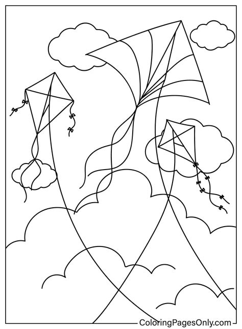 Kite Coloring Pages Free Printable