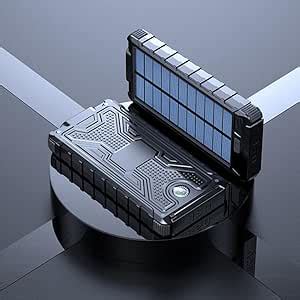 LRSA Solar Power Bank, 15000mAh Portable Charger with USB C Input for ...