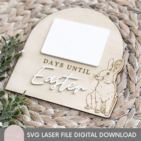 Easter Laser Cut File, Easter SVG, Days Until Easter Countdown, Easter ...