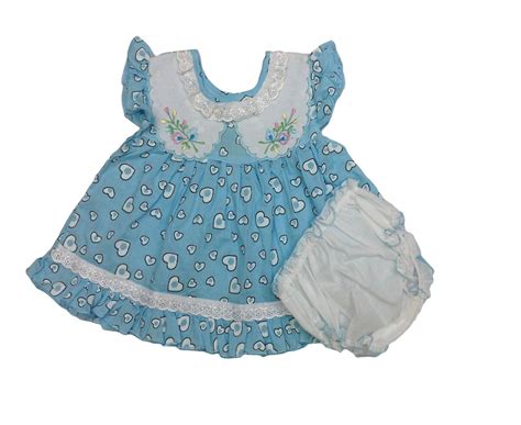Buy Gogri's Blue Coloured Baby Frock with Chaddi (Size14) at Amazon.in