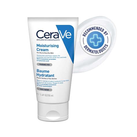 CeraVe Moisturizing Cream For Dry To Very Dry Skin (50ml) - Formulated ...