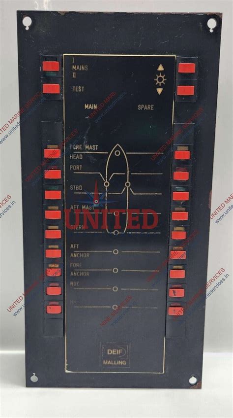 DEIF MALLING 827.41 MAIN SPARE SIGNAL LIGHT CONTROL PANEL 104185 ...