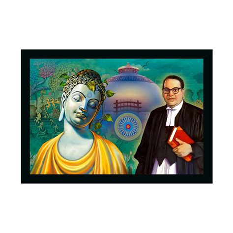Dharvika Innovations ® Buddha and Ambedkar photo frames for wall ...