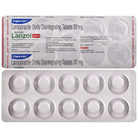 Junior Lanzol 30 mg StrawBerry Flovour - Strip of 10 Tablets : Amazon ...