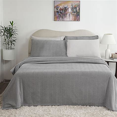 Buy MASPAR Caroline Cotton Herringbone Double Bed Cover from Maspar at ...