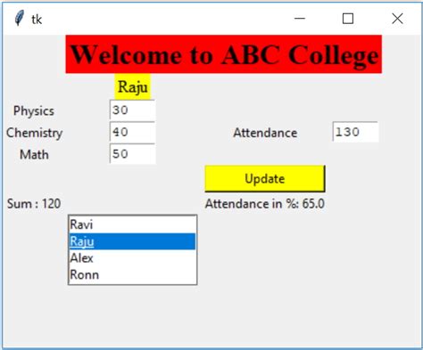 Image result for Python Windows within ListBox