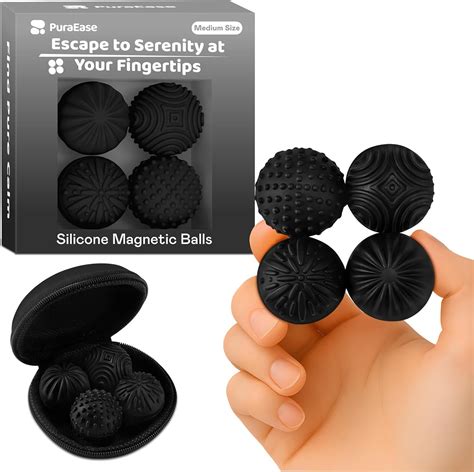 Amazon.com: Magnetic Sensory Fidget Balls – 4PC Medium Weighted ...