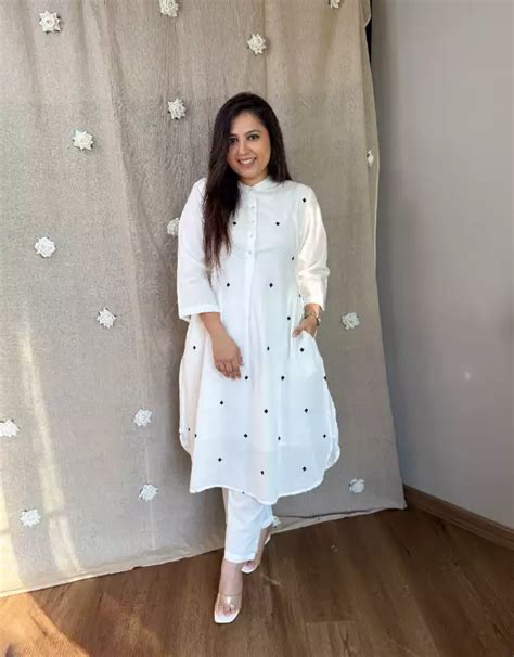 Soft cotton Diamond shape embroidery a-line pure cotton pair