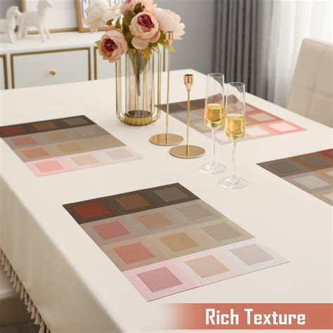 PVC Dining Table Mats, Gradient Red – HOKIPO | Har Ghar ka Humsafar