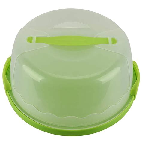 Plastic Cake Carrier Cover Container Cupcake Holder Round Bpa-free ...