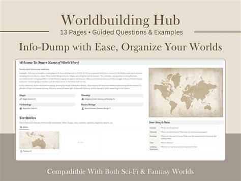 Worldbuilding Notion Template | Digital Novel Planner | Novel Outline ...