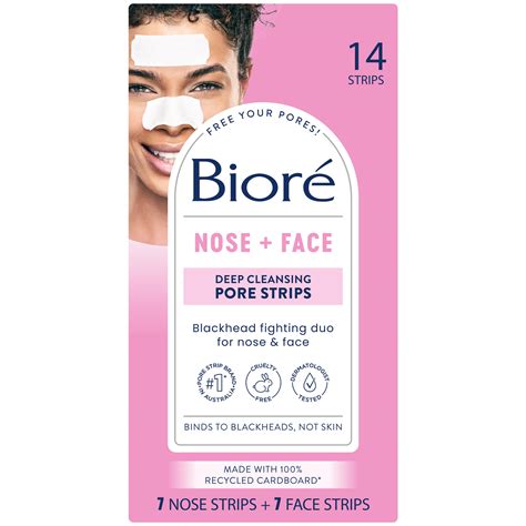 Biore Deep Cleansing Blackhead Remover Nose Strips and Face Pore Strips ...