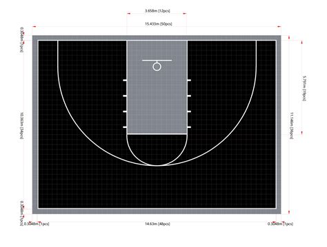 Basketball Court Flooring System - Half Court | Includes Court Marking ...