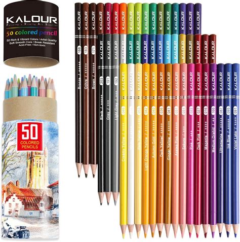 Crayons couleurs KALOUR Premium, lot de 50 couleurs, Maroc | Ubuy