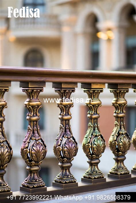 Custom Brass Balcony Railing For Unique Homes Double Molding Stairs ...
