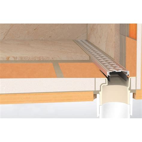 Schluter Systems Kerdi-Line-Vario 96-in Grate Herringbone Stone Grey in ...