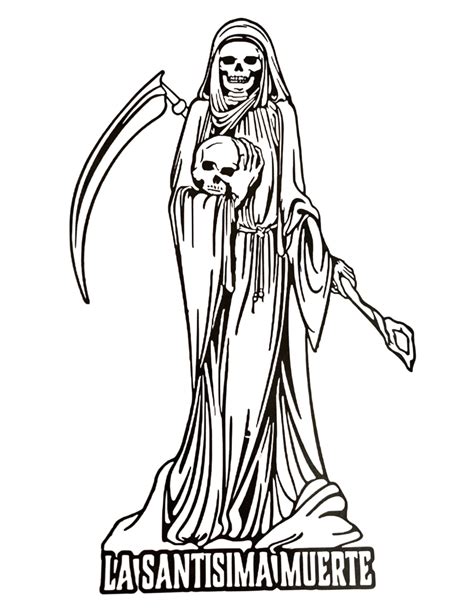 Santa Muerte Outline Poster 18*24 - Etsy